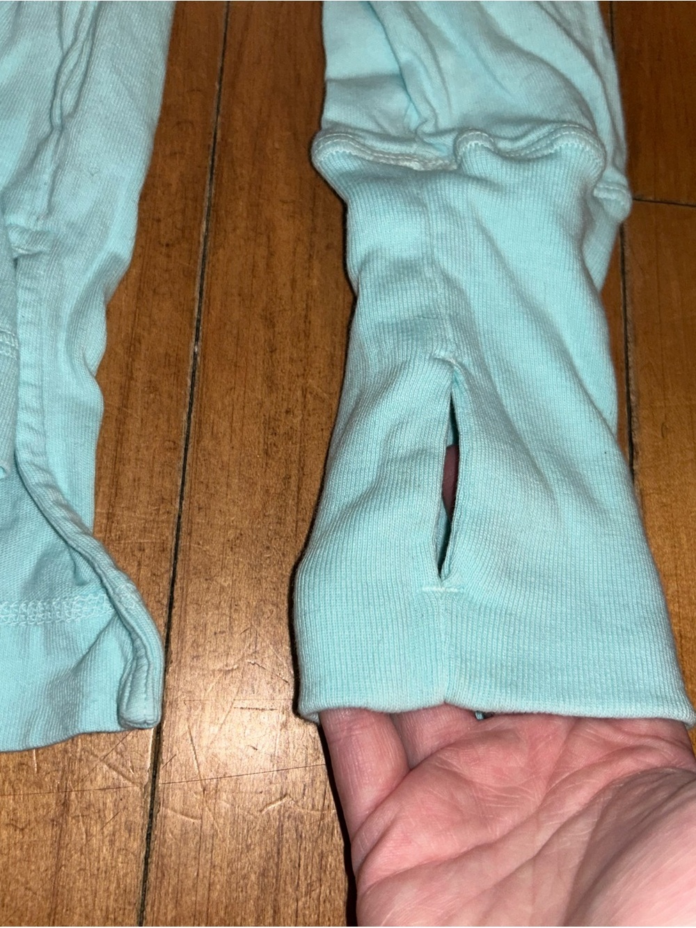 Free people v neck long sleeve turquoise medium top - Picture 3 of 5